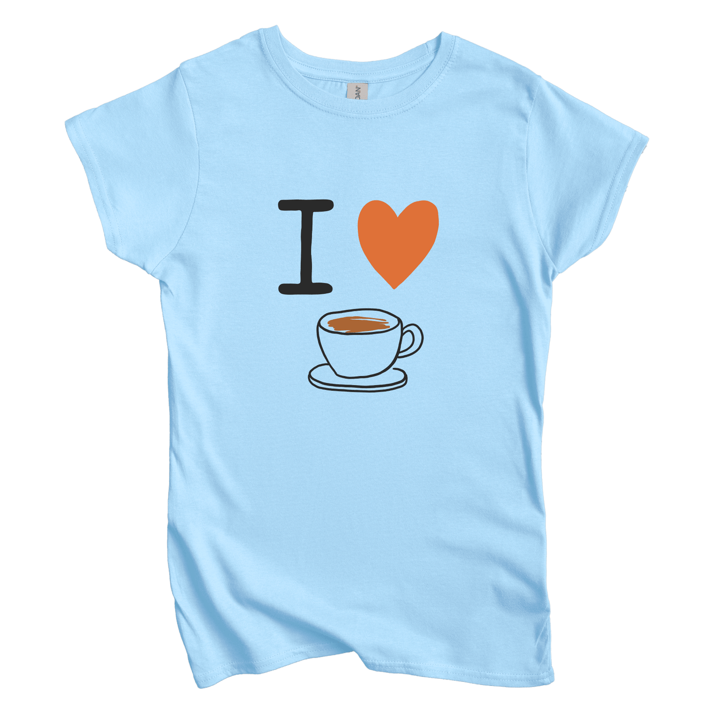 T-Shirt S / Light Blue I Love Coffee Women's Tee
