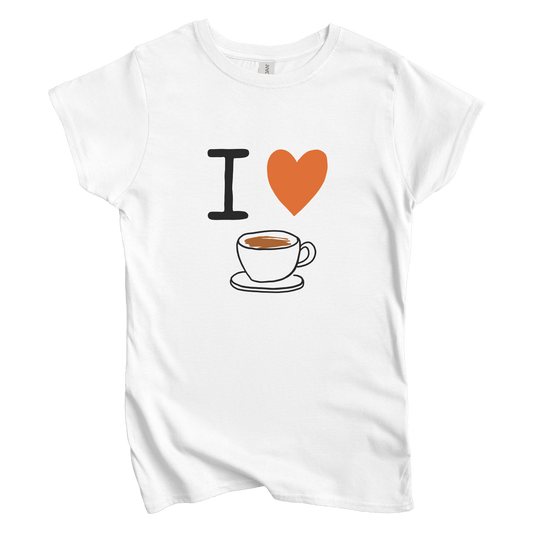 T-Shirt S / White I Love Coffee Women's Tee