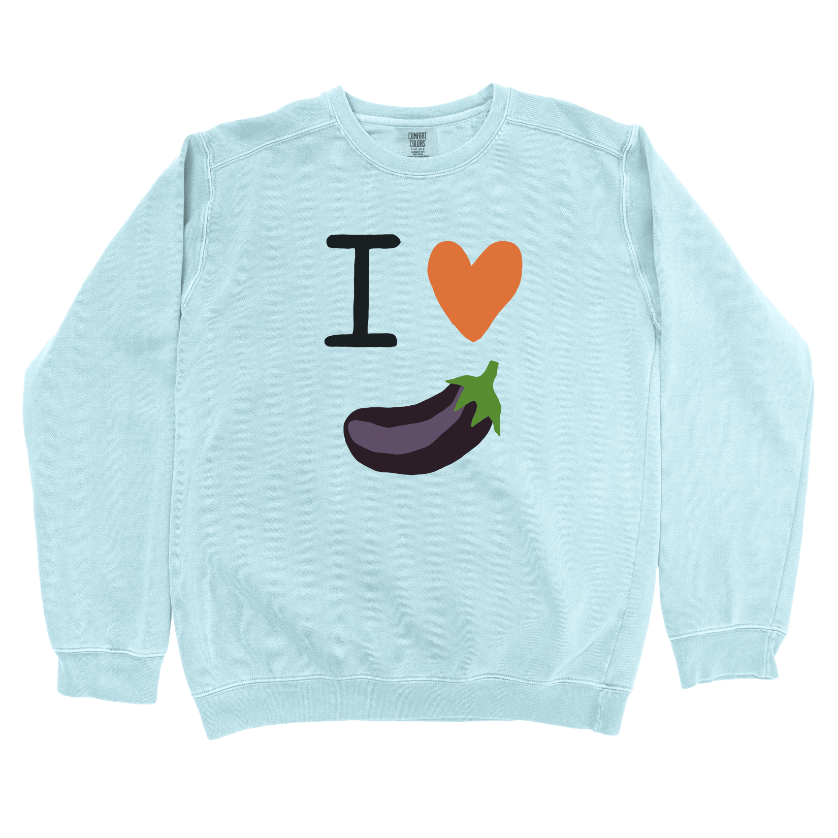 Sweatshirt I Love Eggplant Sweatshirt
