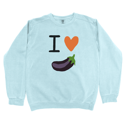 Sweatshirt I Love Eggplant Sweatshirt