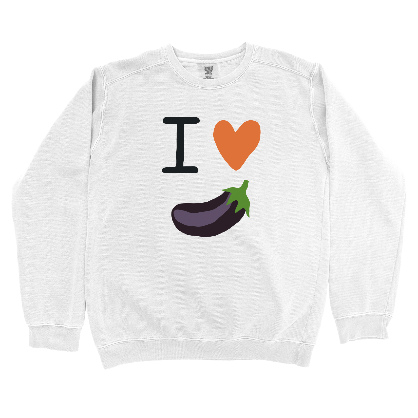 Sweatshirt I Love Eggplant Sweatshirt
