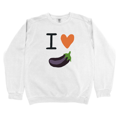 Sweatshirt I Love Eggplant Sweatshirt