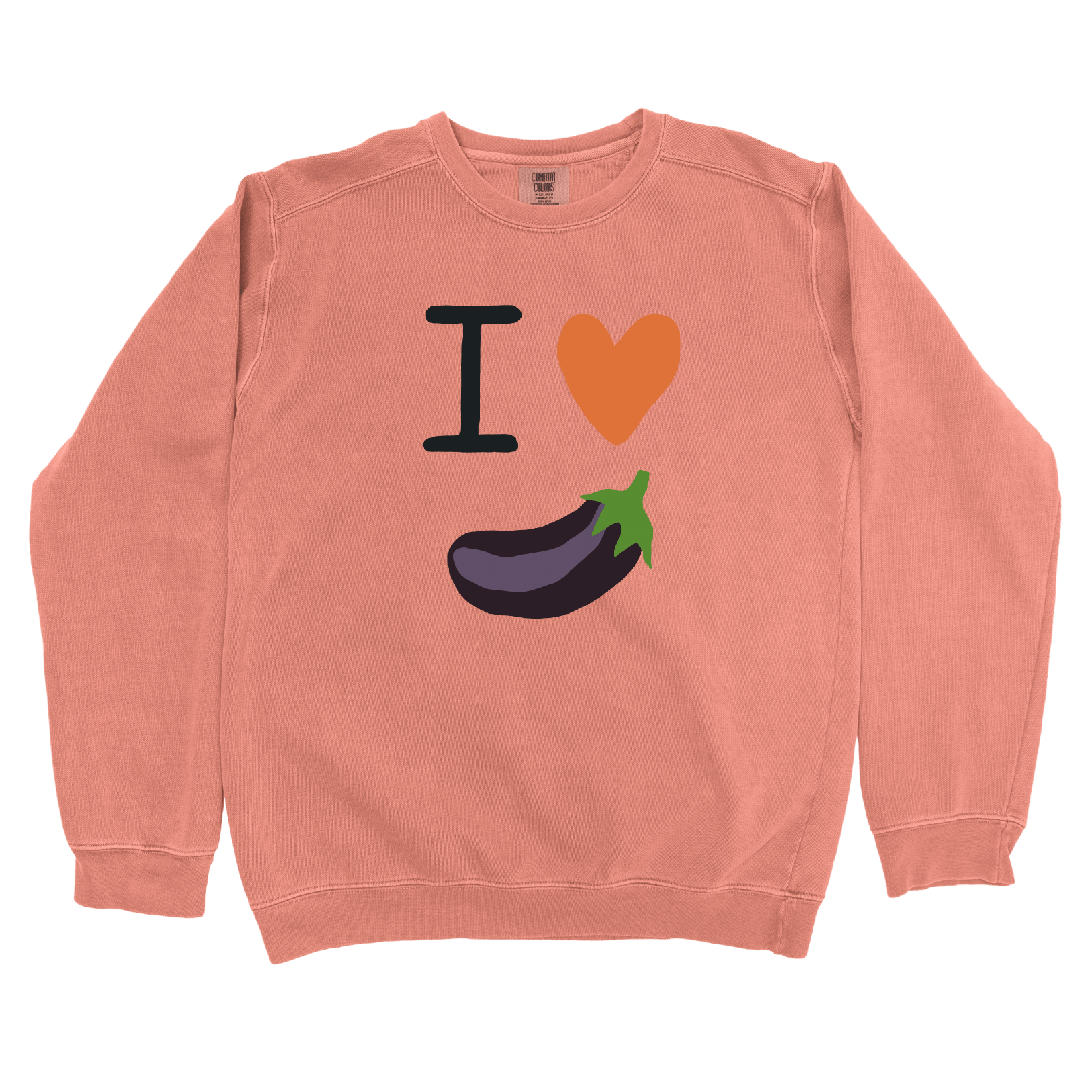 Sweatshirt I Love Eggplant Sweatshirt