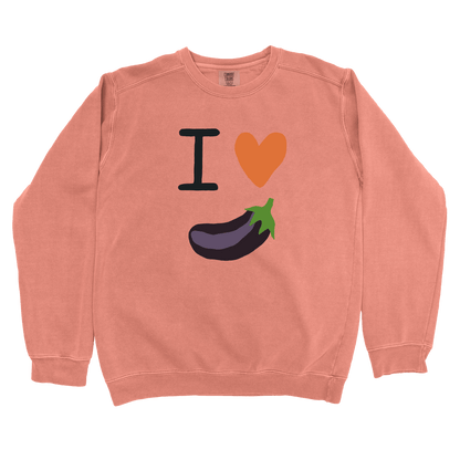 Sweatshirt I Love Eggplant Sweatshirt