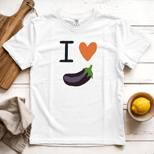 T-Shirt White / S I Love Eggplant