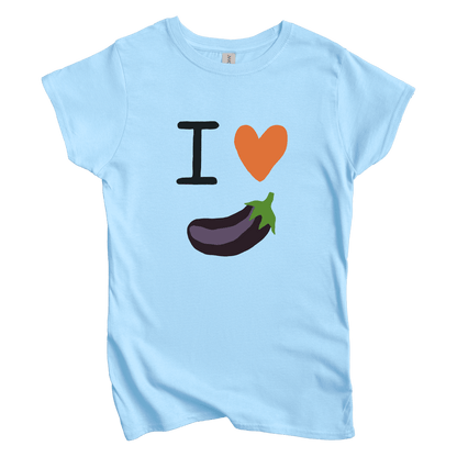 T-Shirt I Love Eggplant Women's Tee