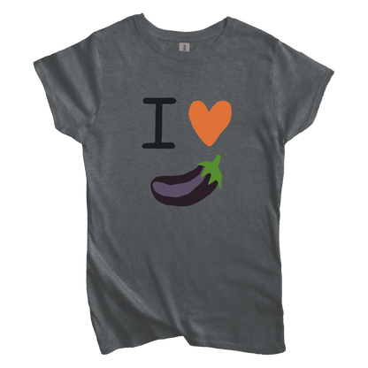 T-Shirt I Love Eggplant Women's Tee