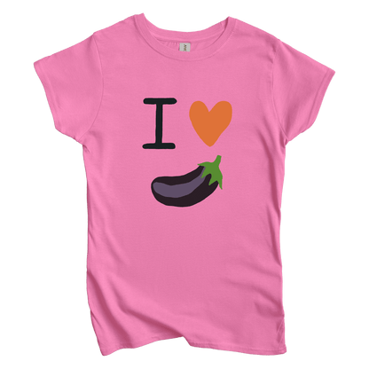 T-Shirt I Love Eggplant Women's Tee