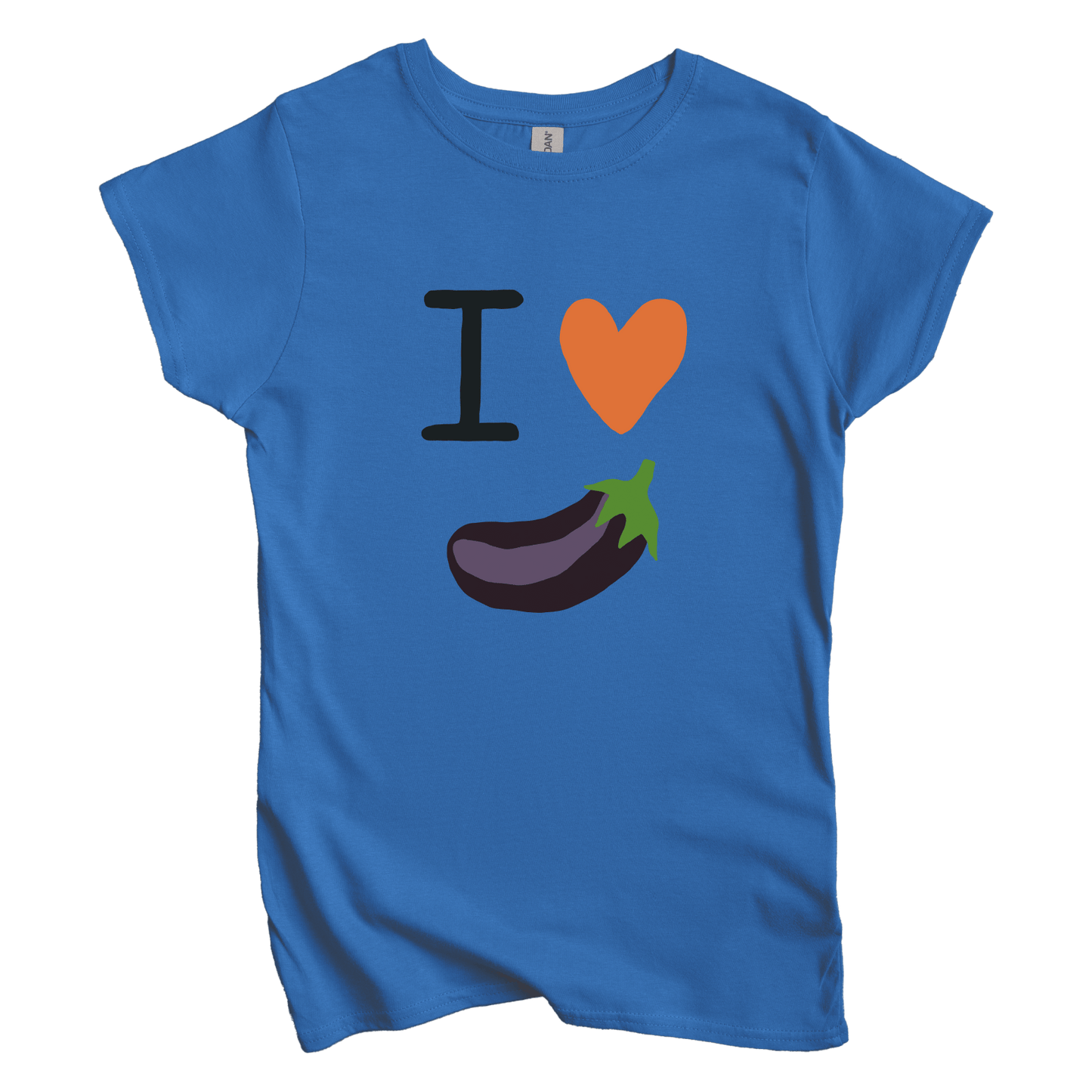 T-Shirt S / Royal I Love Eggplant Women's Tee