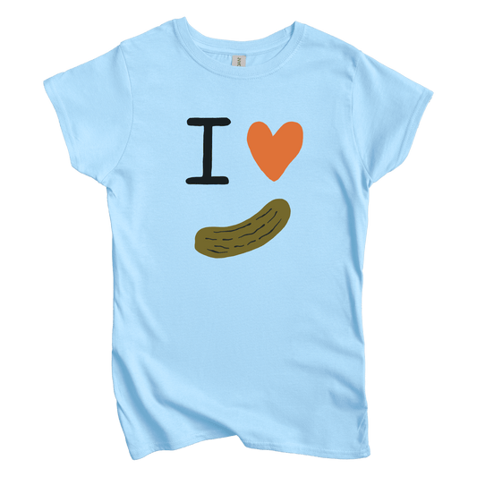 T-Shirt S / Light Blue I Love Pickles Women's Tee