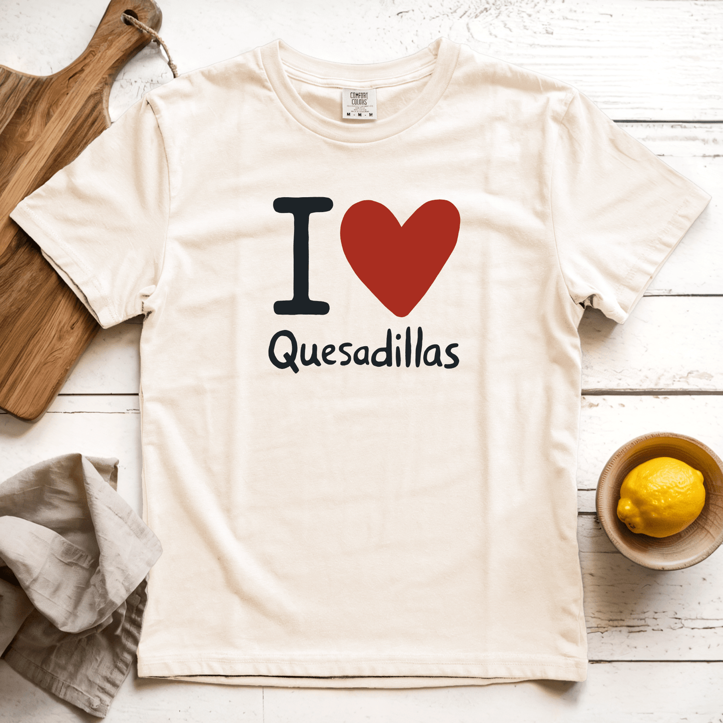 T-Shirt Ivory / S I Love Quesadillas