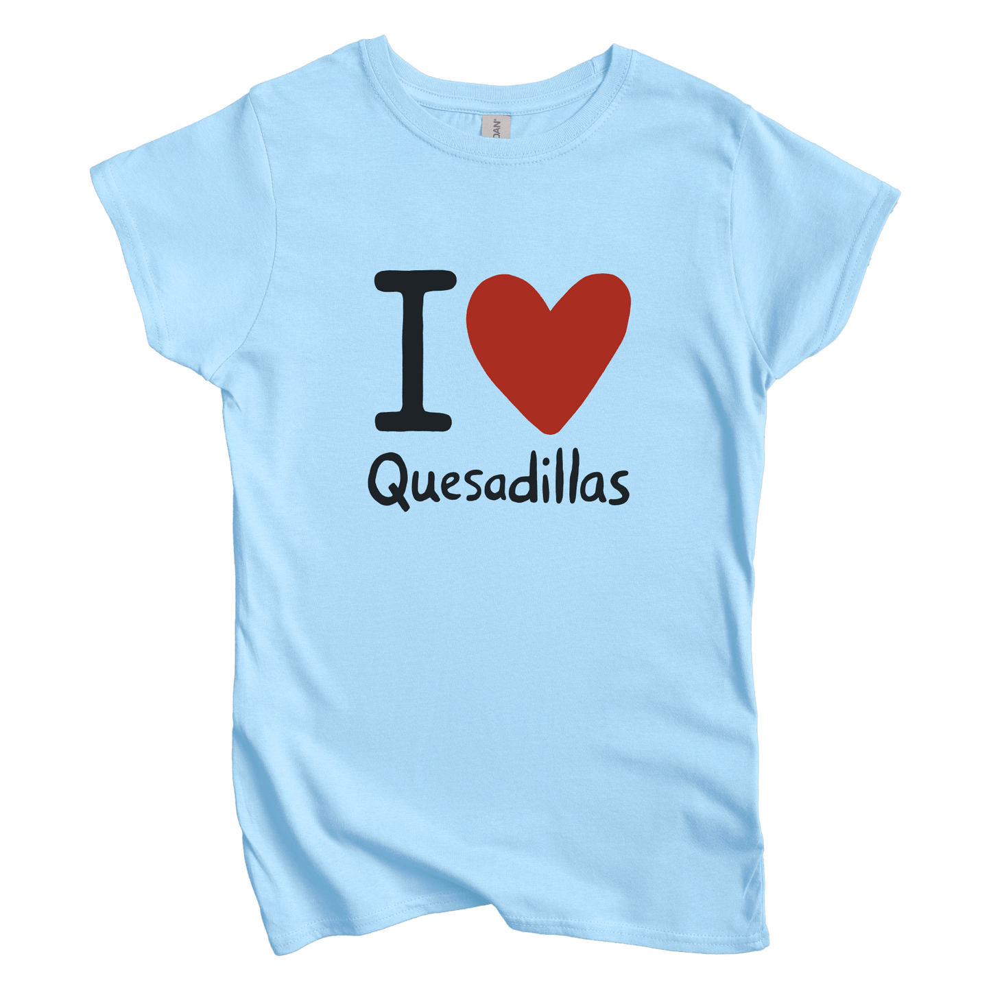 T-Shirt S / Light Blue I Love Quesadillas Women's Tee
