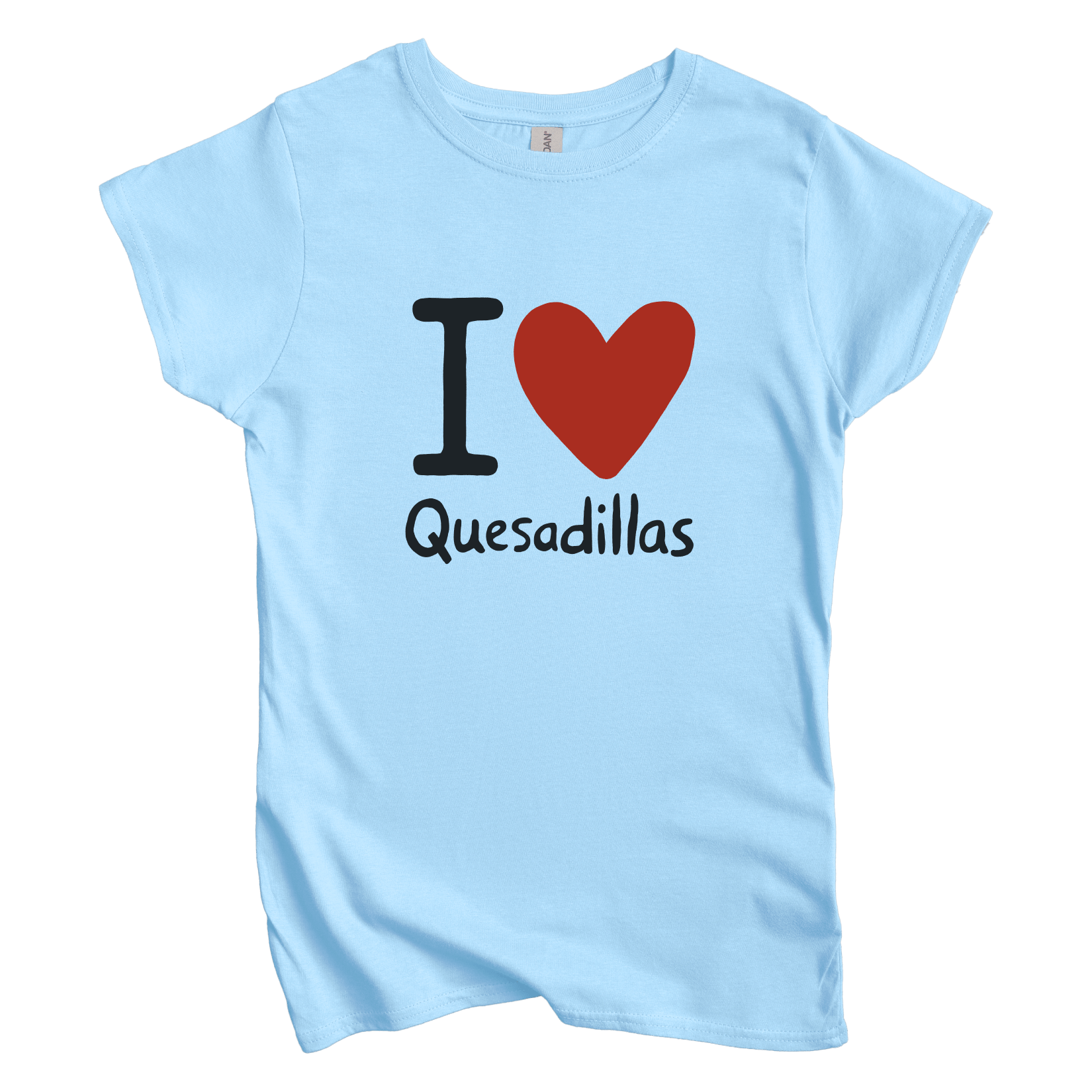 T-Shirt S / Light Blue I Love Quesadillas Women's Tee
