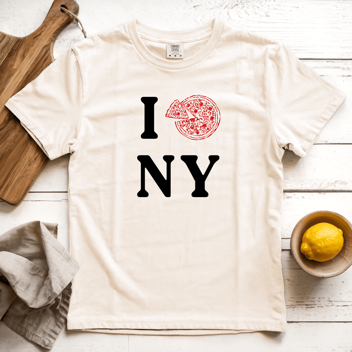 T-Shirt Ivory / S I Pizza NY-Longoland