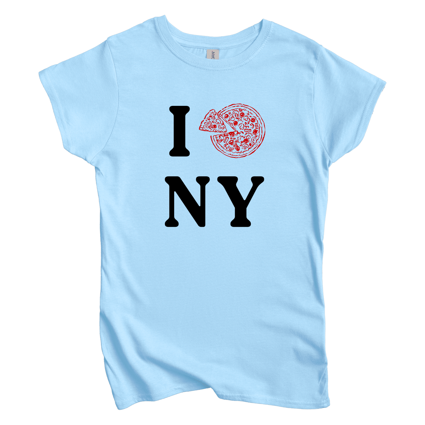 T-Shirt S / Light Blue I Pizza NY-Longoland Women's Tee