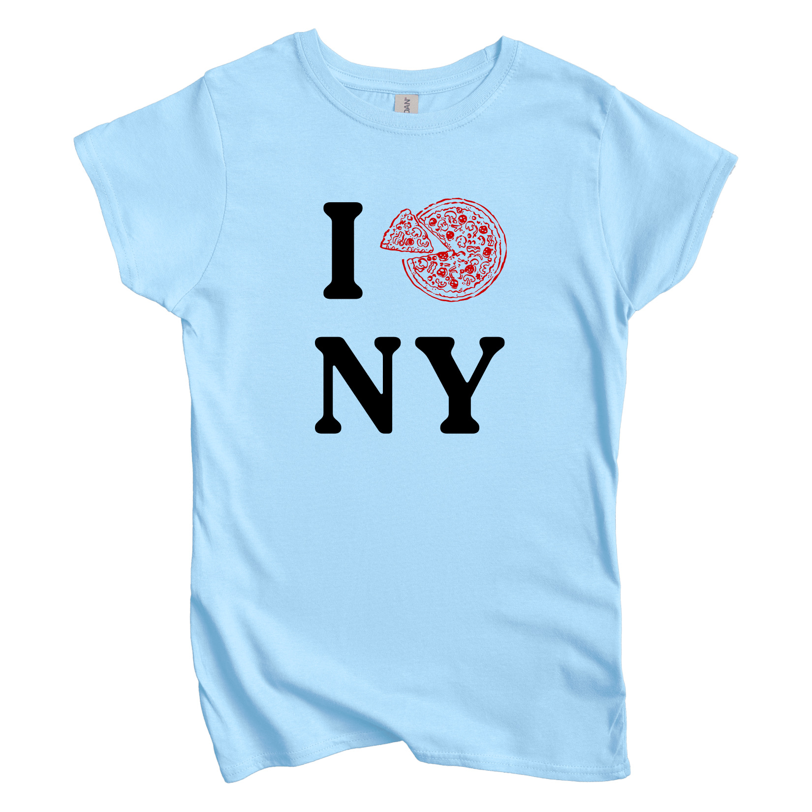 T-Shirt S / Light Blue I Pizza NY-Longoland Women's Tee