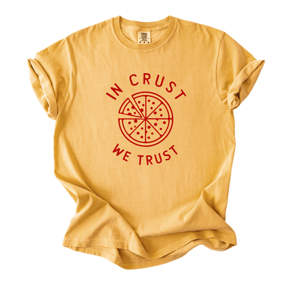 T-Shirt Mustard / S In Crust we Trust