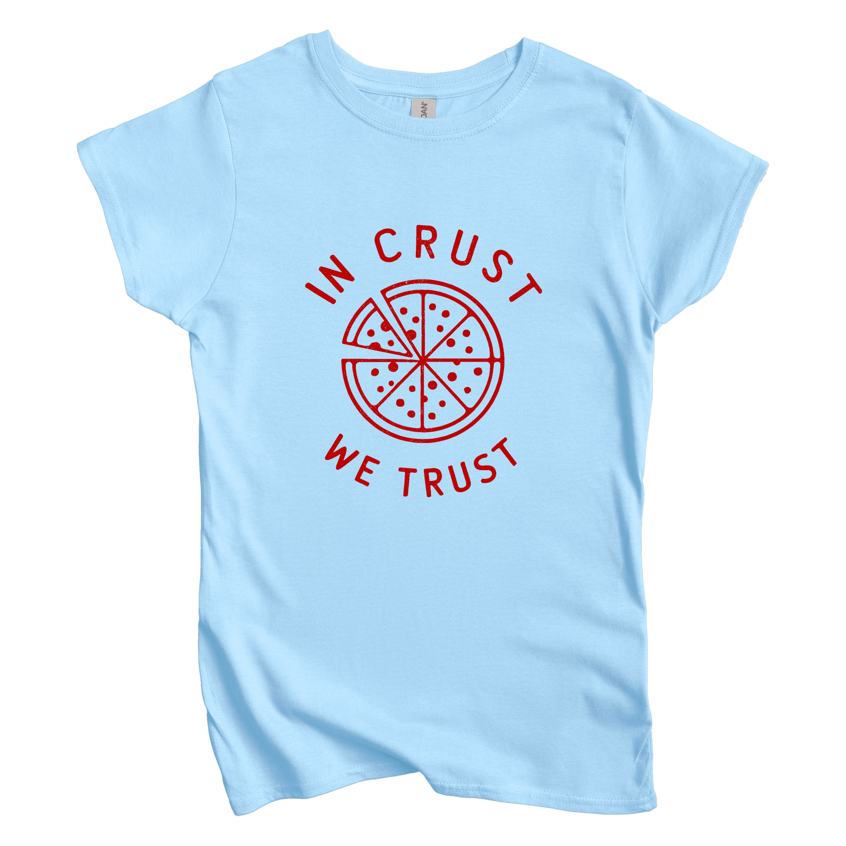 T-Shirt S / Light Blue In Crust We Trust Women's Tee