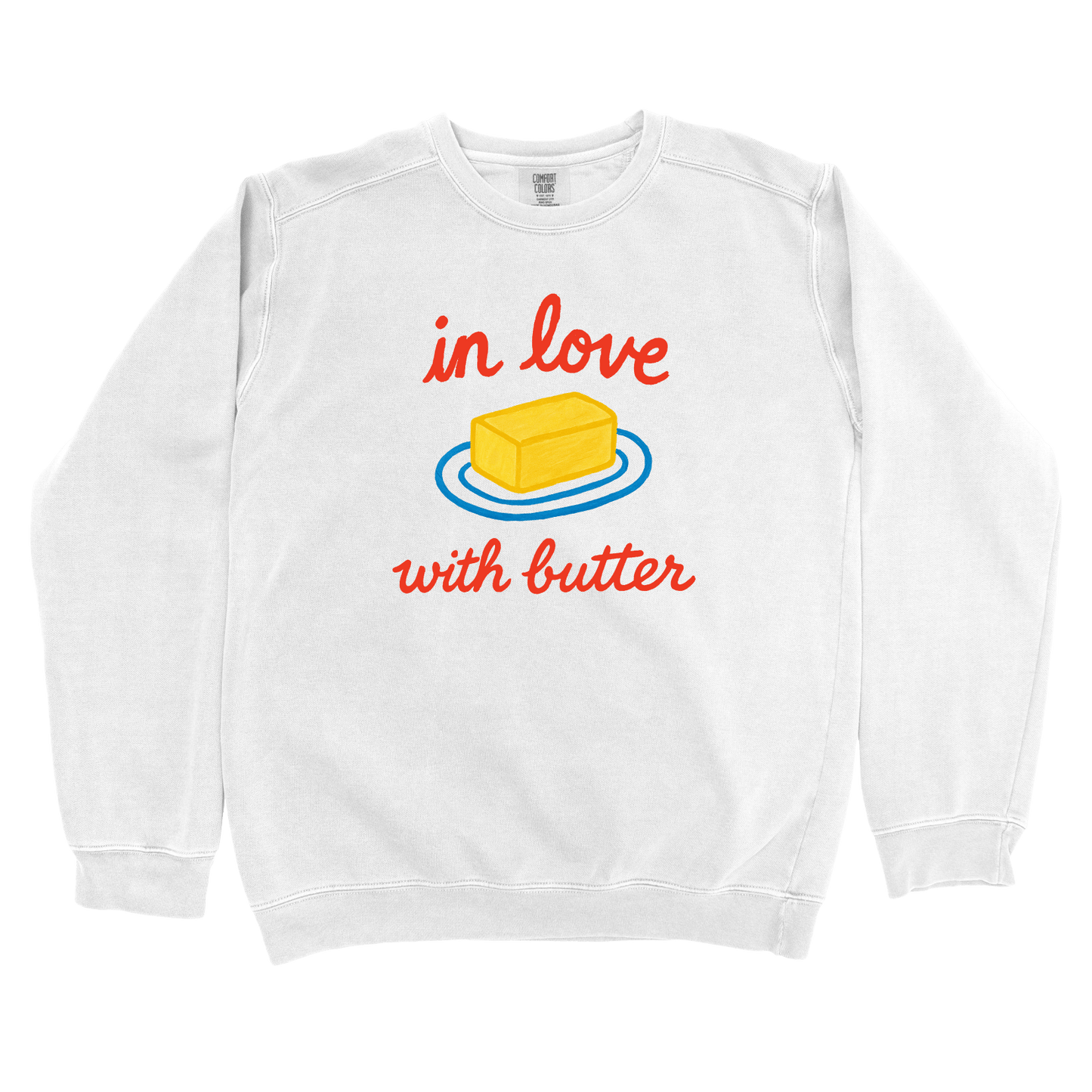 Sweatshirt White / S In Love with Butter Sweatshirt