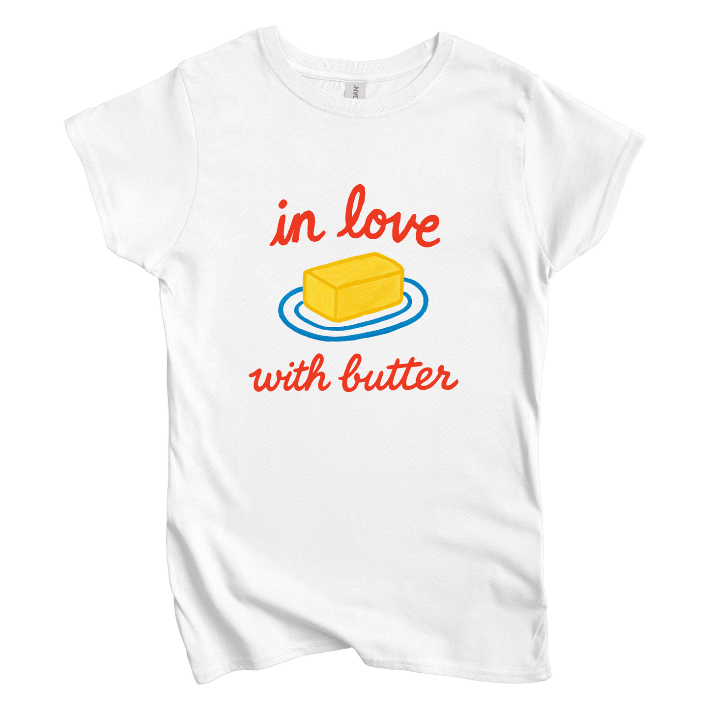 T-Shirt S / White In Love with Butter Women's Tee