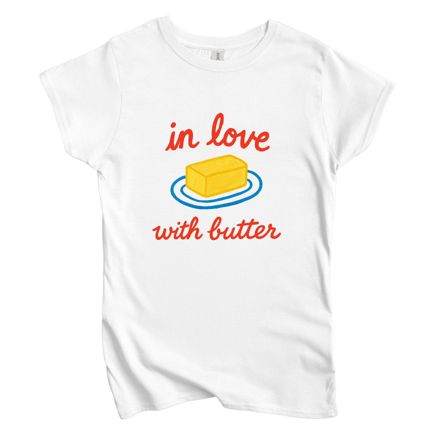 T-Shirt S / White In Love with Butter Women's Tee