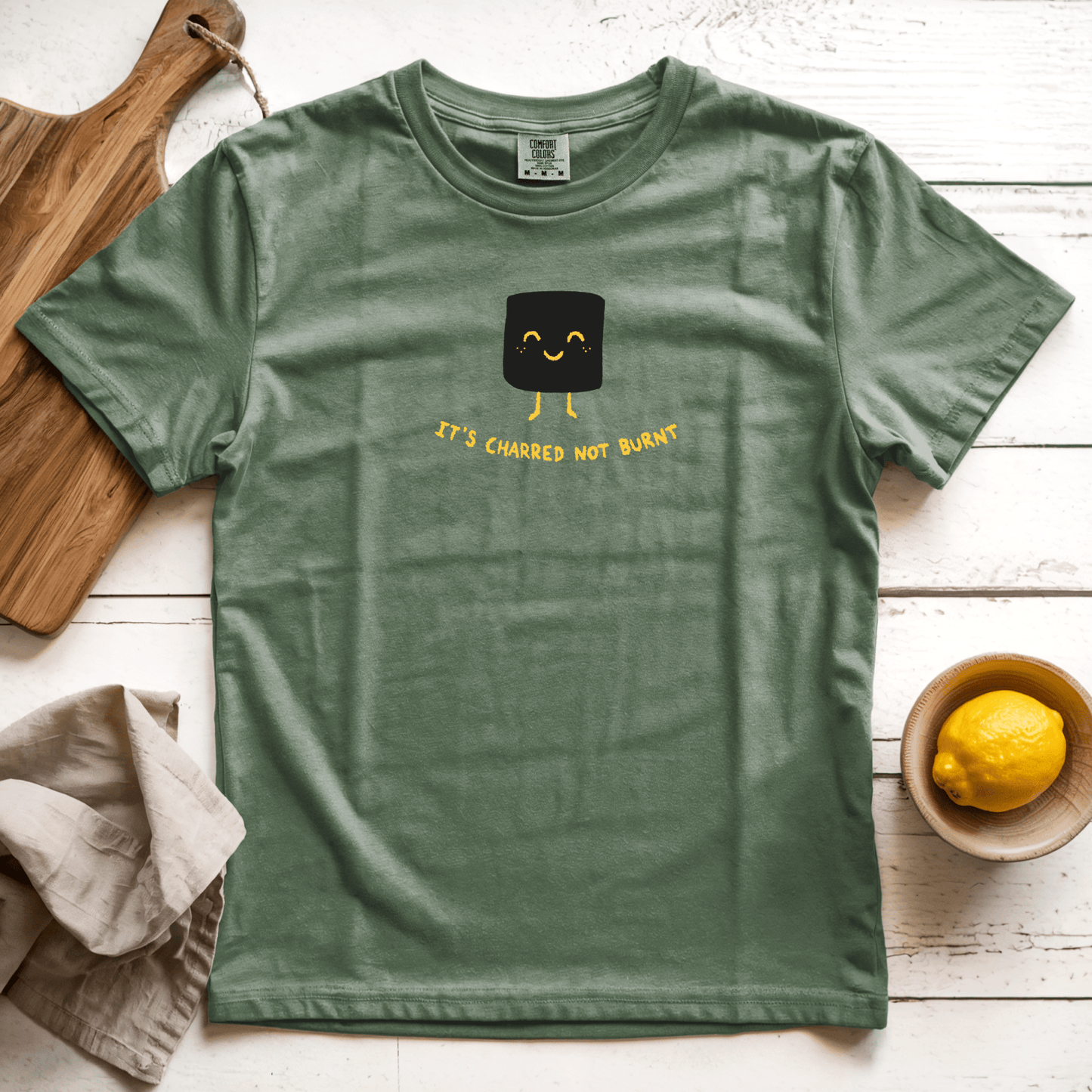 T-Shirts Moss / S It's Charred not Burnt