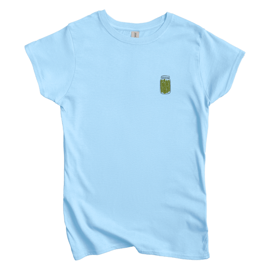 T-Shirts S / Light Blue Jar of Pickles Left Chest Women's Tee