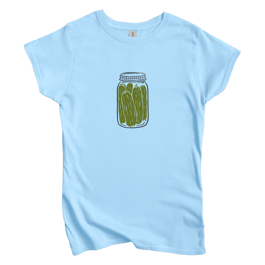 T-Shirt S / Light Blue Jar of Pickles Women's Tee