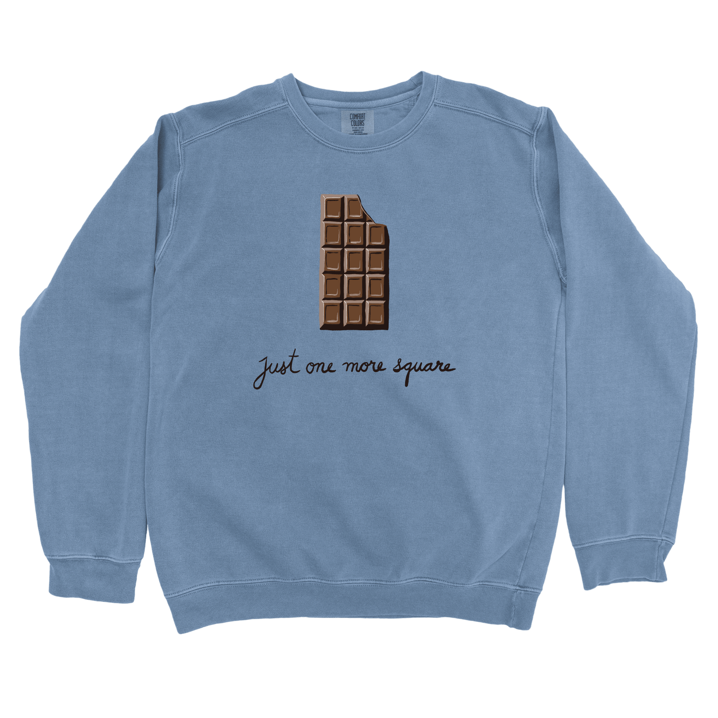 Sweatshirt Blue Jean / S Just One More Square Sweatshirt