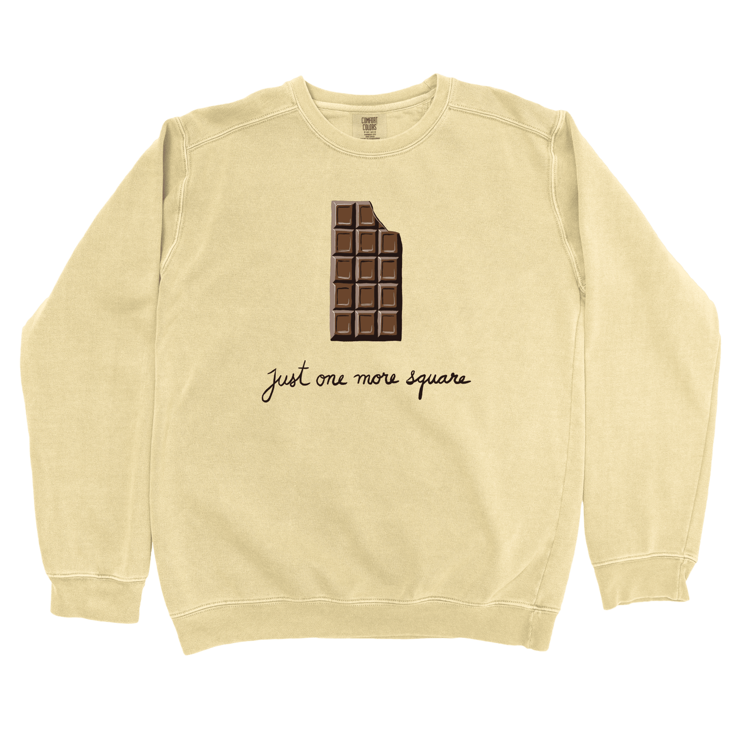 Sweatshirt Butter / S Just One More Square Sweatshirt