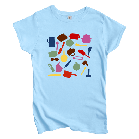 T-Shirts S / Light Blue Kitchen Tools: Sae Karepe Women's Tee