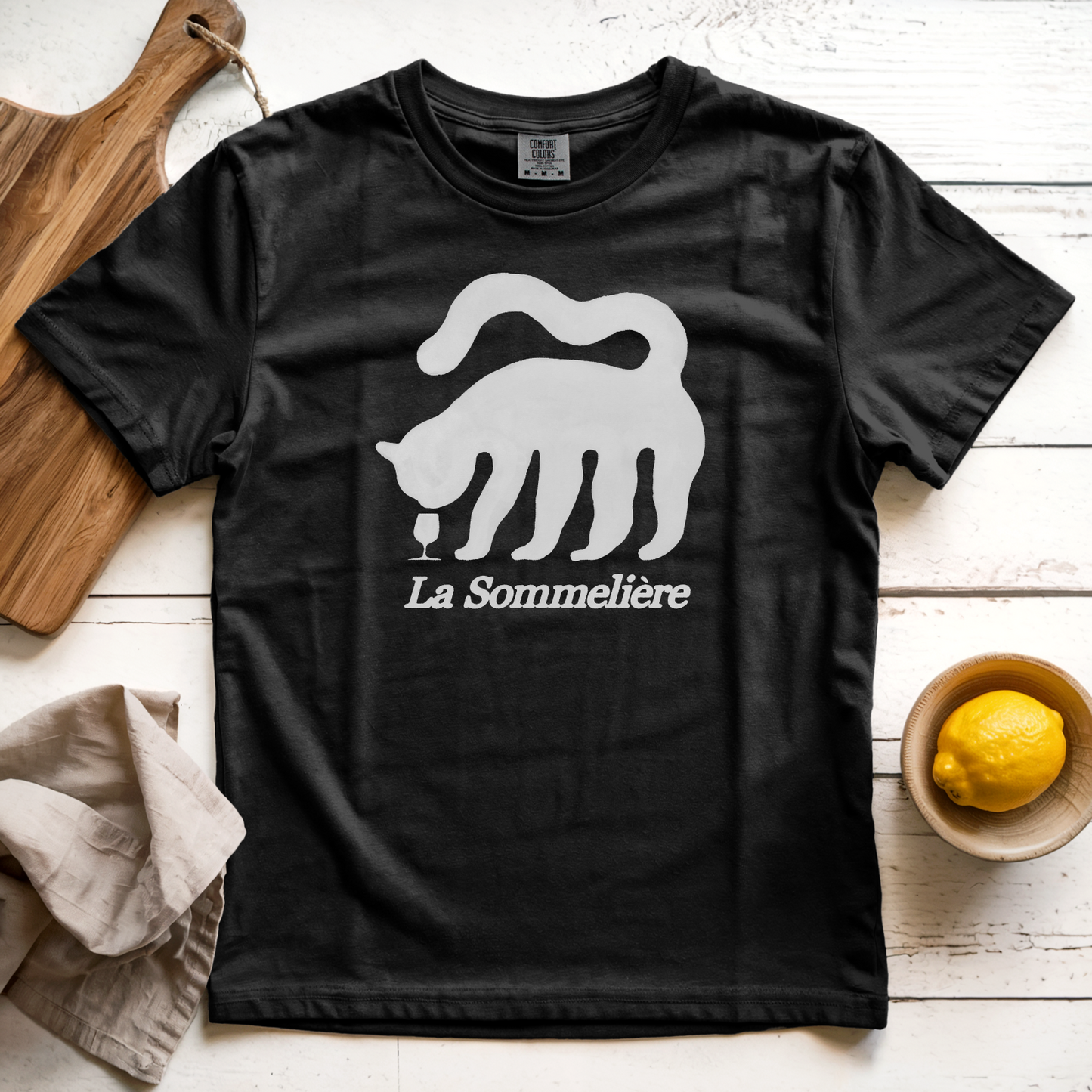 T-Shirts Black / S La Sommelière: Bloomingvisions