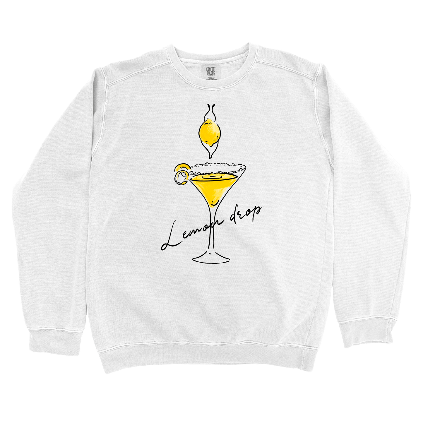 Sweatshirt White / S Lemon Drop: Micro Barbi Sweatshirt