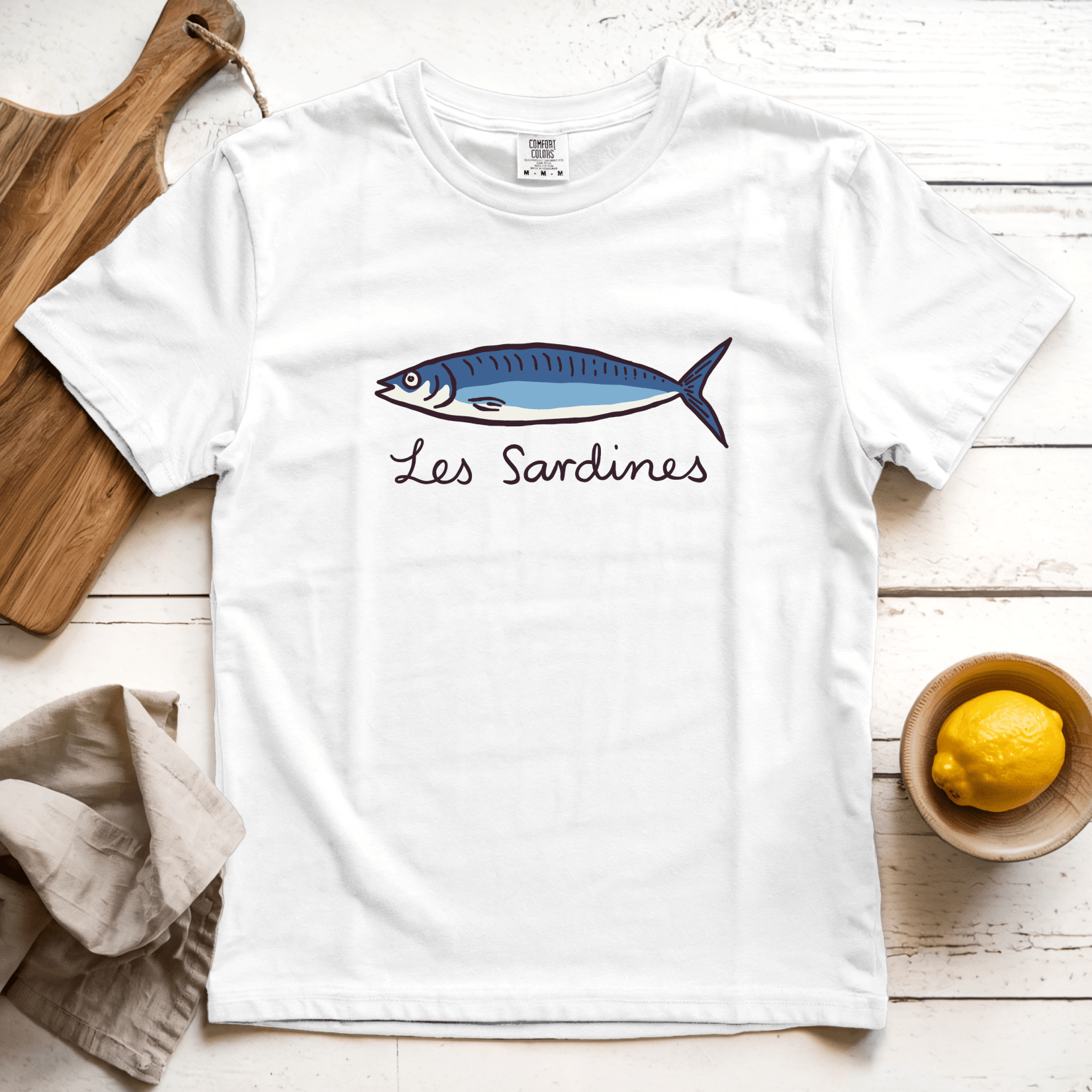 T-Shirt White / S Les Sardines