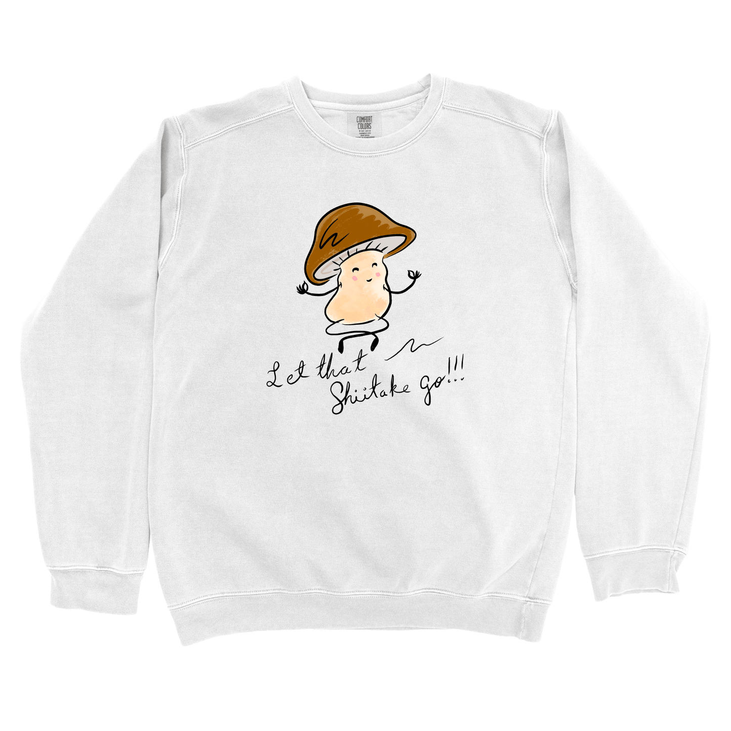 Sweatshirt White / S Let That Shiitake Go: Micro Barbi Sweatshirt