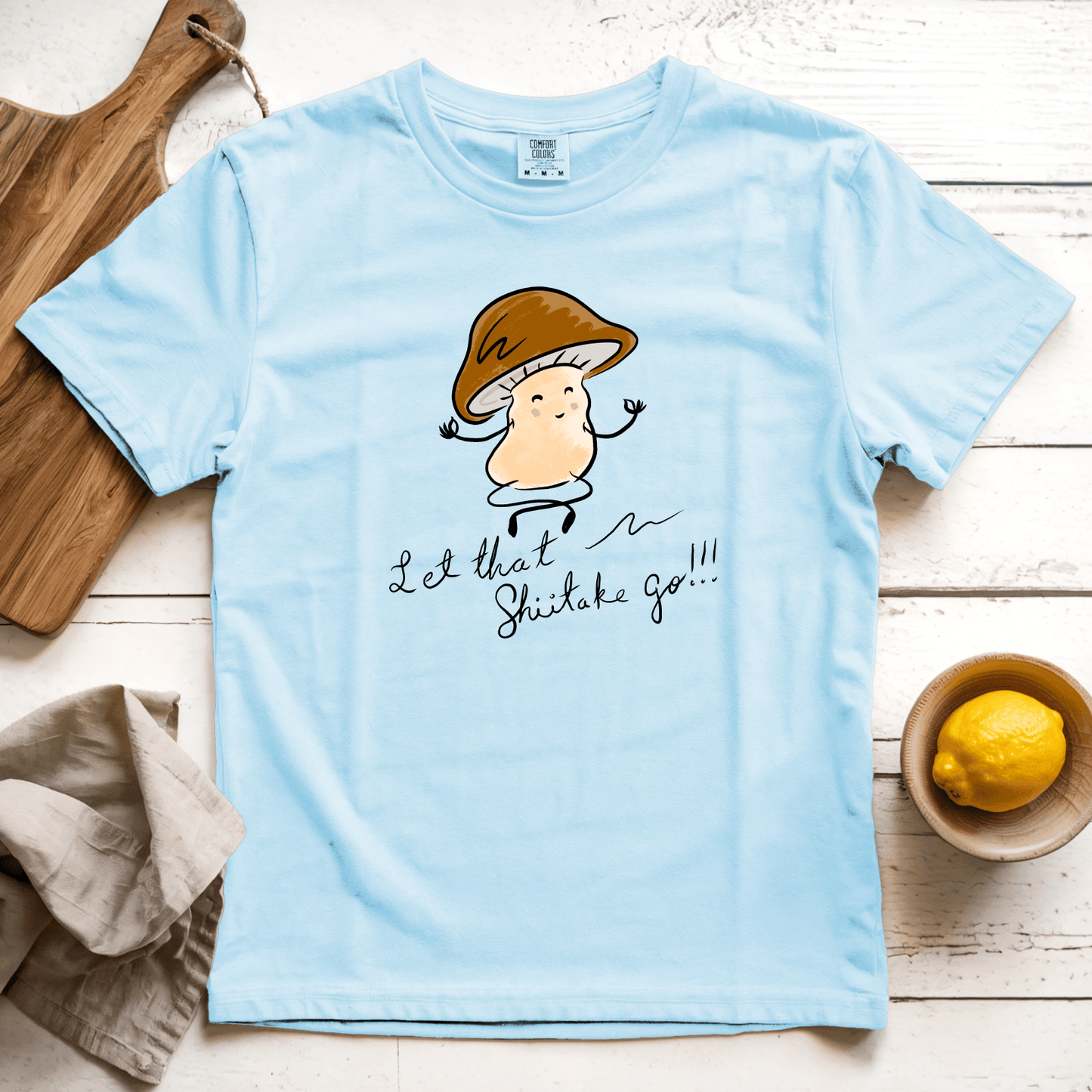 T-Shirt Chambray / S Let That Shiitake Go: Micro Barbi