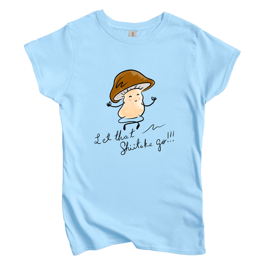 T-Shirt S / Light Blue Let That Shiitake Go: Micro Barbi Women's Tee