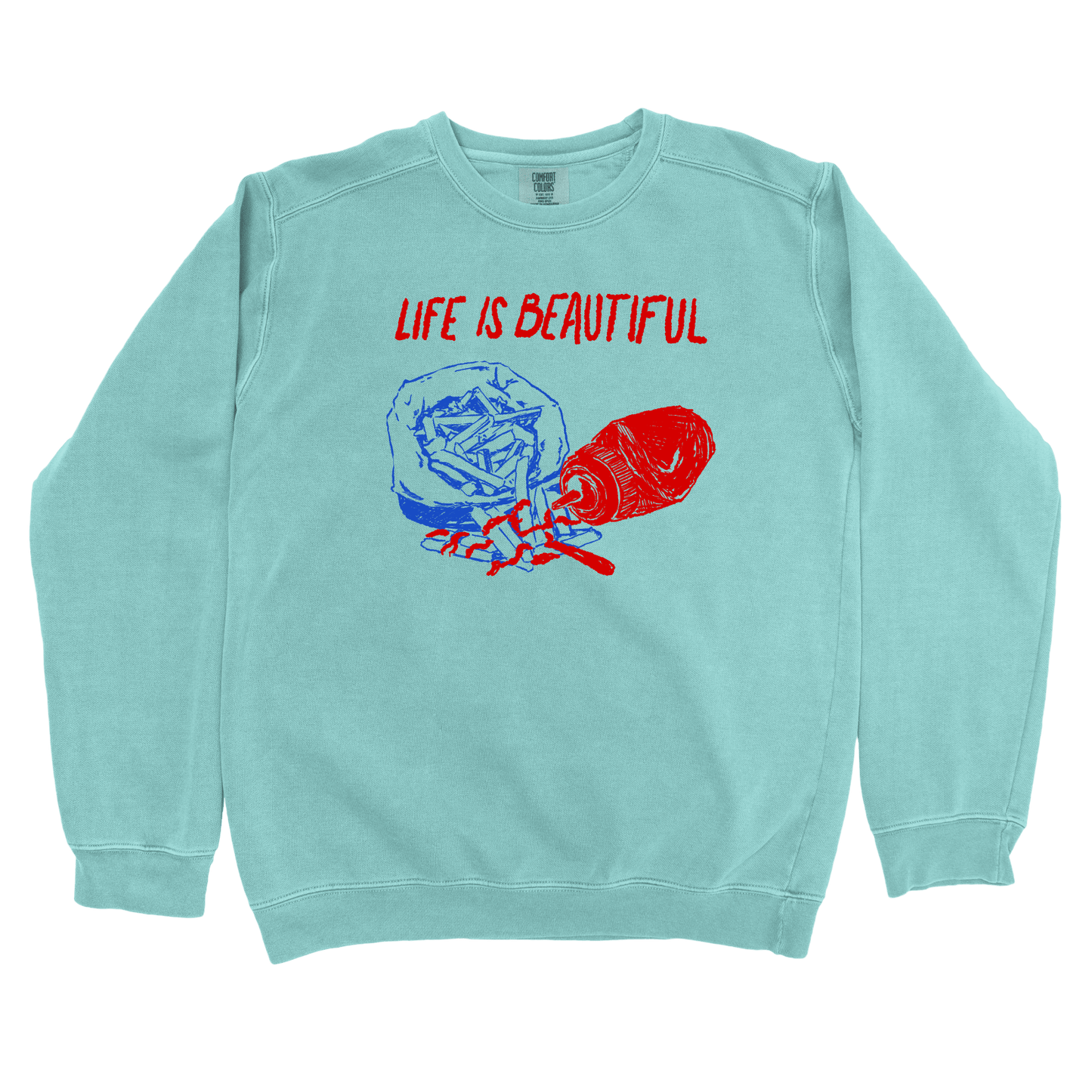 T-Shirts Chalky Mint / S Life is Beautiful: Rusted Work Sweatshirt