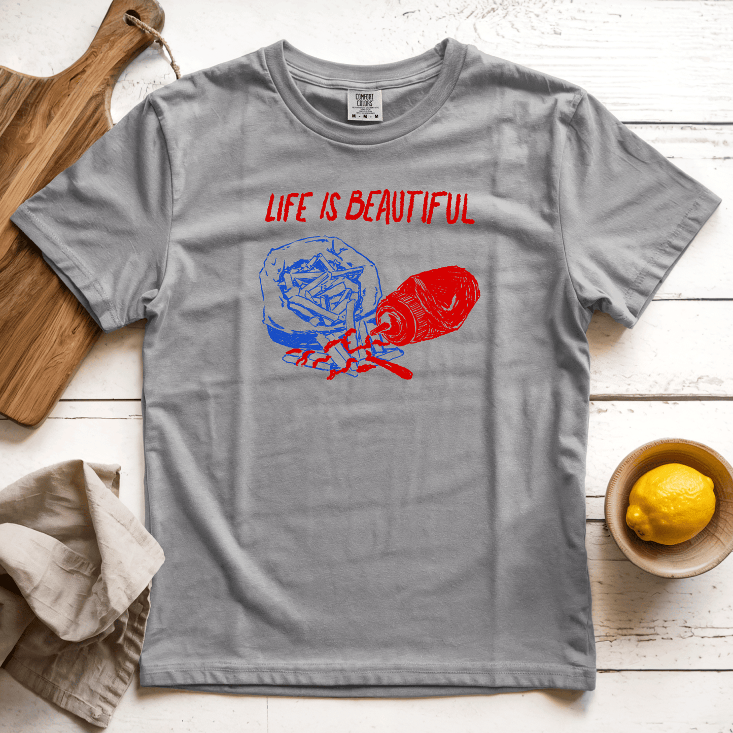 T-Shirts Grey / S Life is Beautiful: Rusted Work