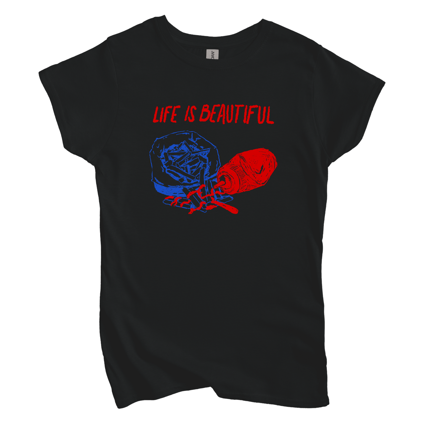 T-Shirts S / Black Life is Beautiful: Rusted Work Women's Tee