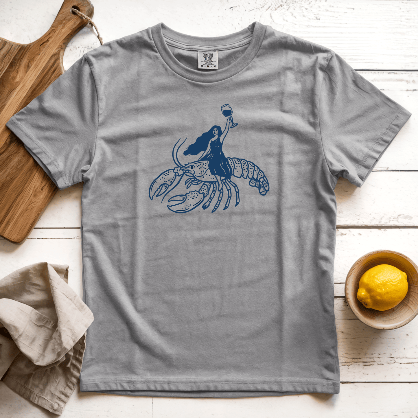 T-Shirt Grey / S Lobster Woman