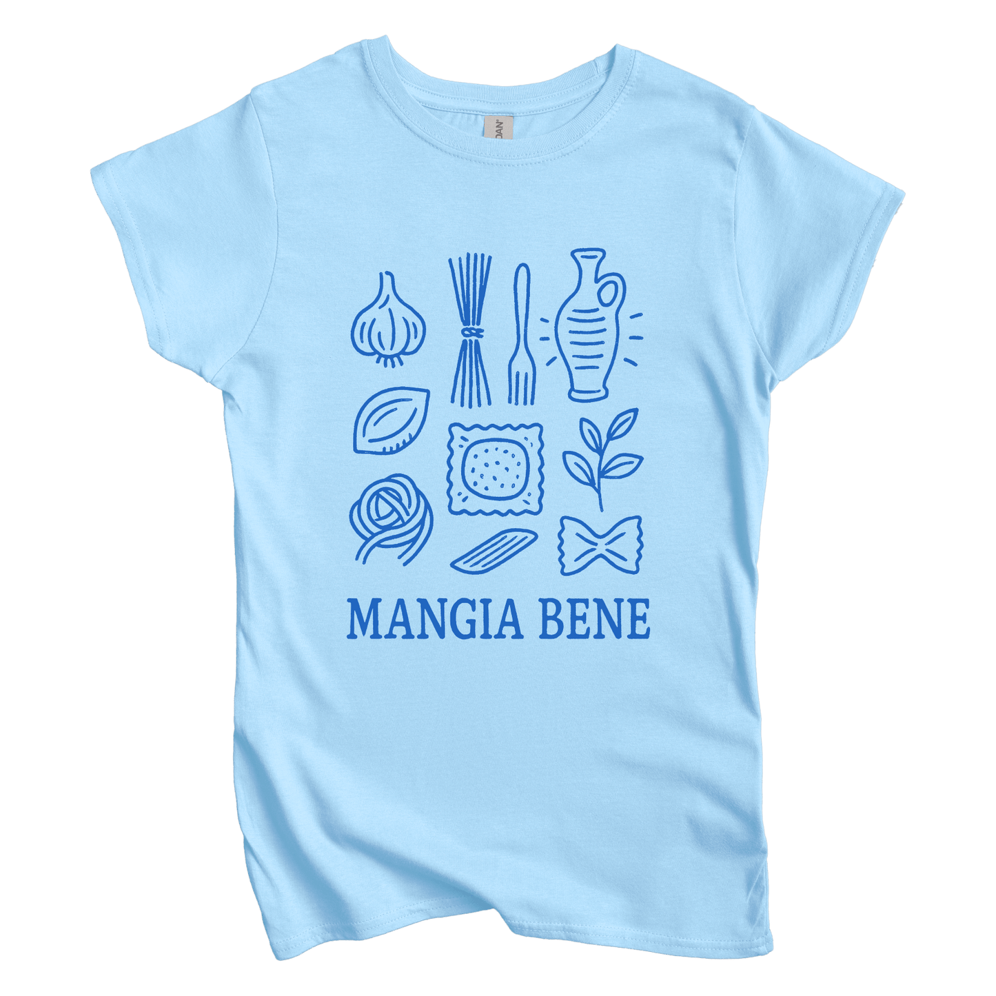 T-Shirt S / Light Blue Mangia Bene Women's Tee