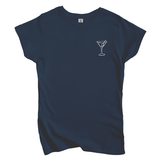 T-Shirt S / Navy Martini Left Chest Women's Tee
