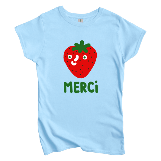 T-Shirt S / Light Blue Merci: Longoland Women's Tee