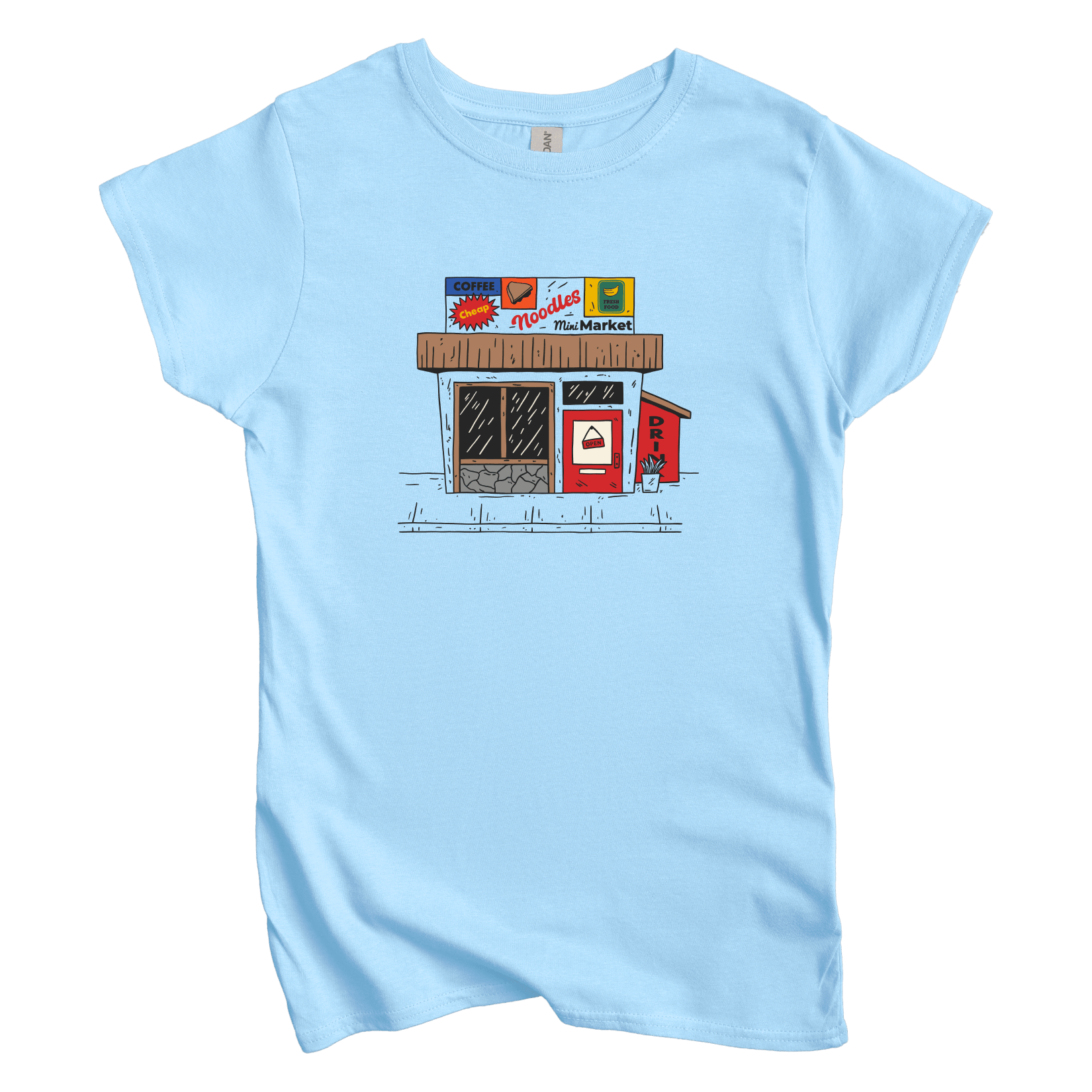 T-Shirts S / Light Blue Mini Mart: Sae Karepe Women's Tee