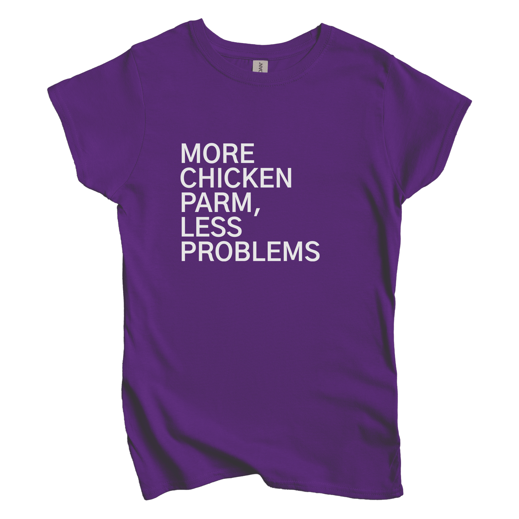 T-Shirt L / Purple More Chicken Parm, Less Problems Women's Tee