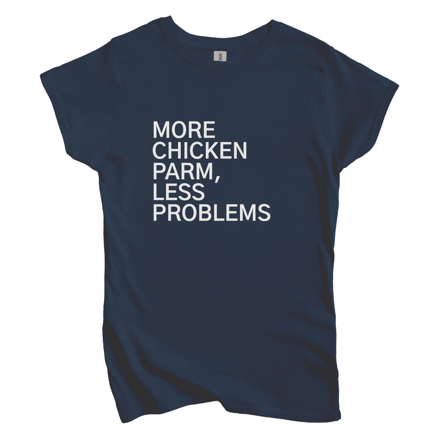T-Shirt S / Navy More Chicken Parm, Less Problems Women's Tee