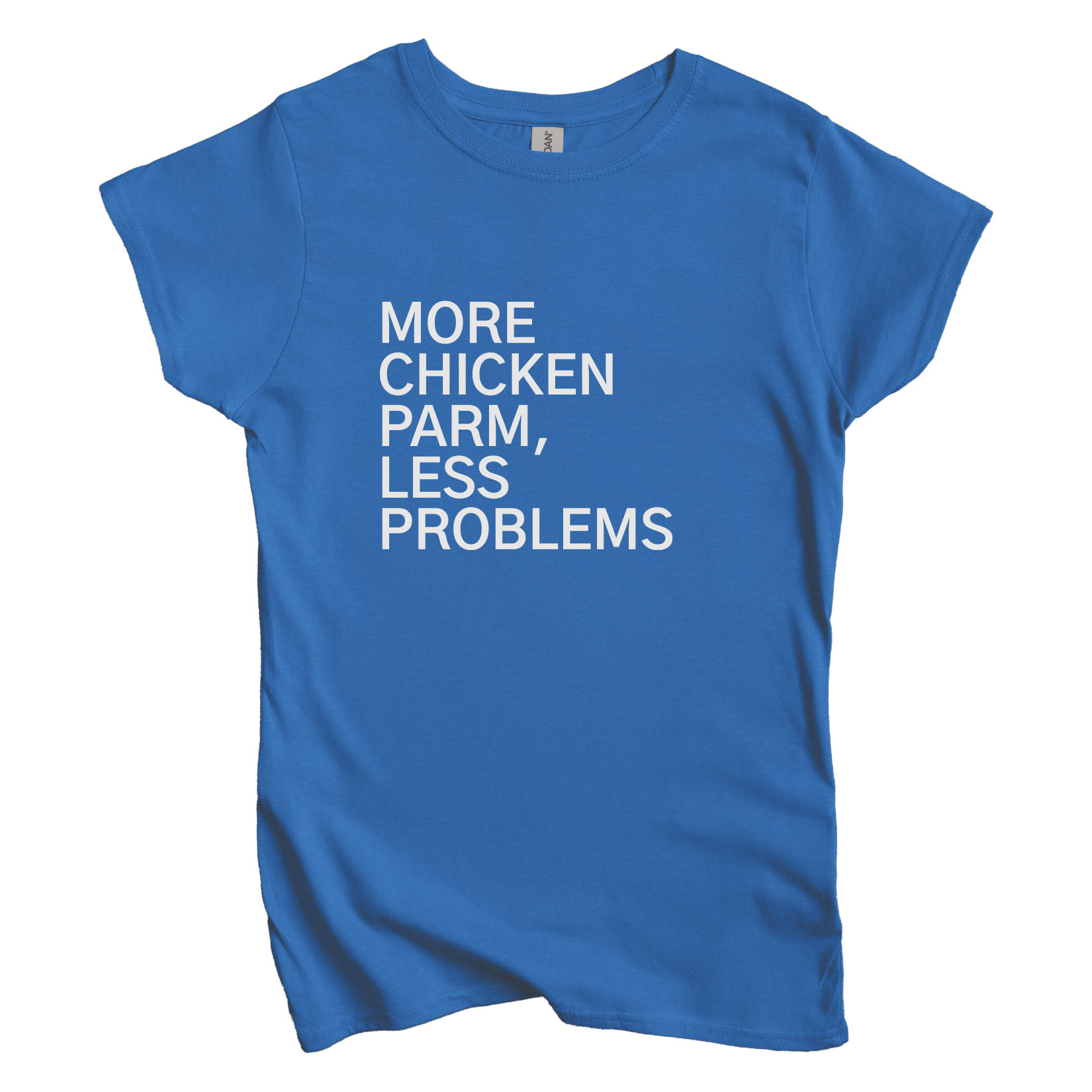 T-Shirt S / Royal More Chicken Parm, Less Problems Women's Tee