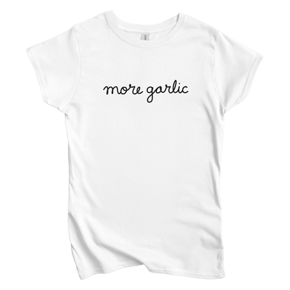 T-Shirts S / White More Garlic Women's Tee