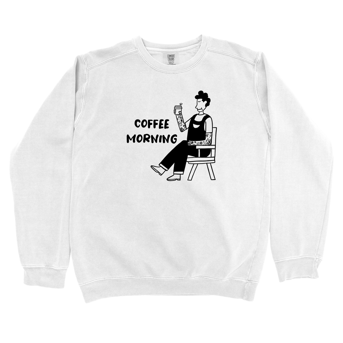 T-Shirts White / S Morning Coffee: Sae Karepe Sweatshirt